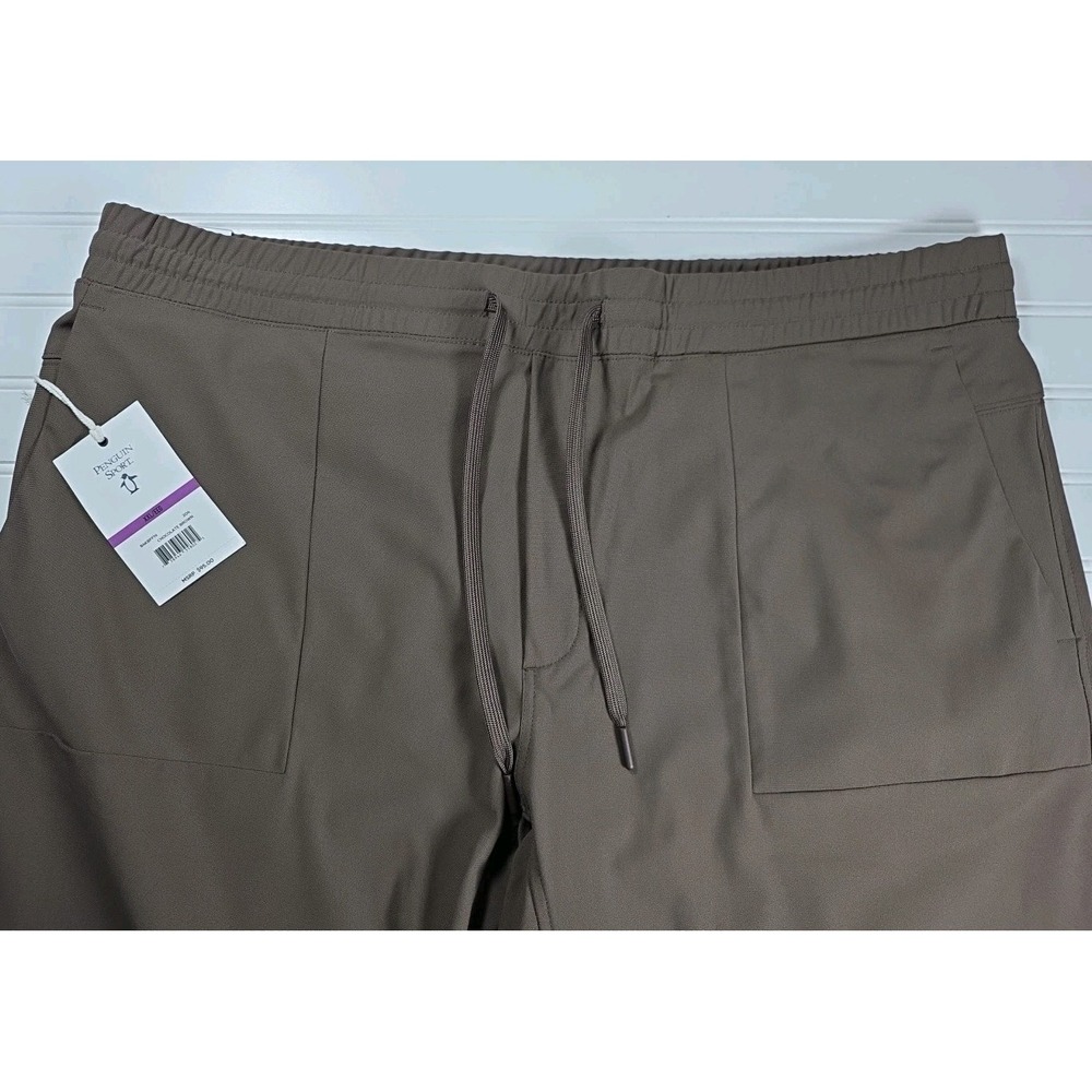 Penguin Sport Men's Size 2XL CHOCOLATE BROWN Moisture Wicking Jogger Pants NWT!